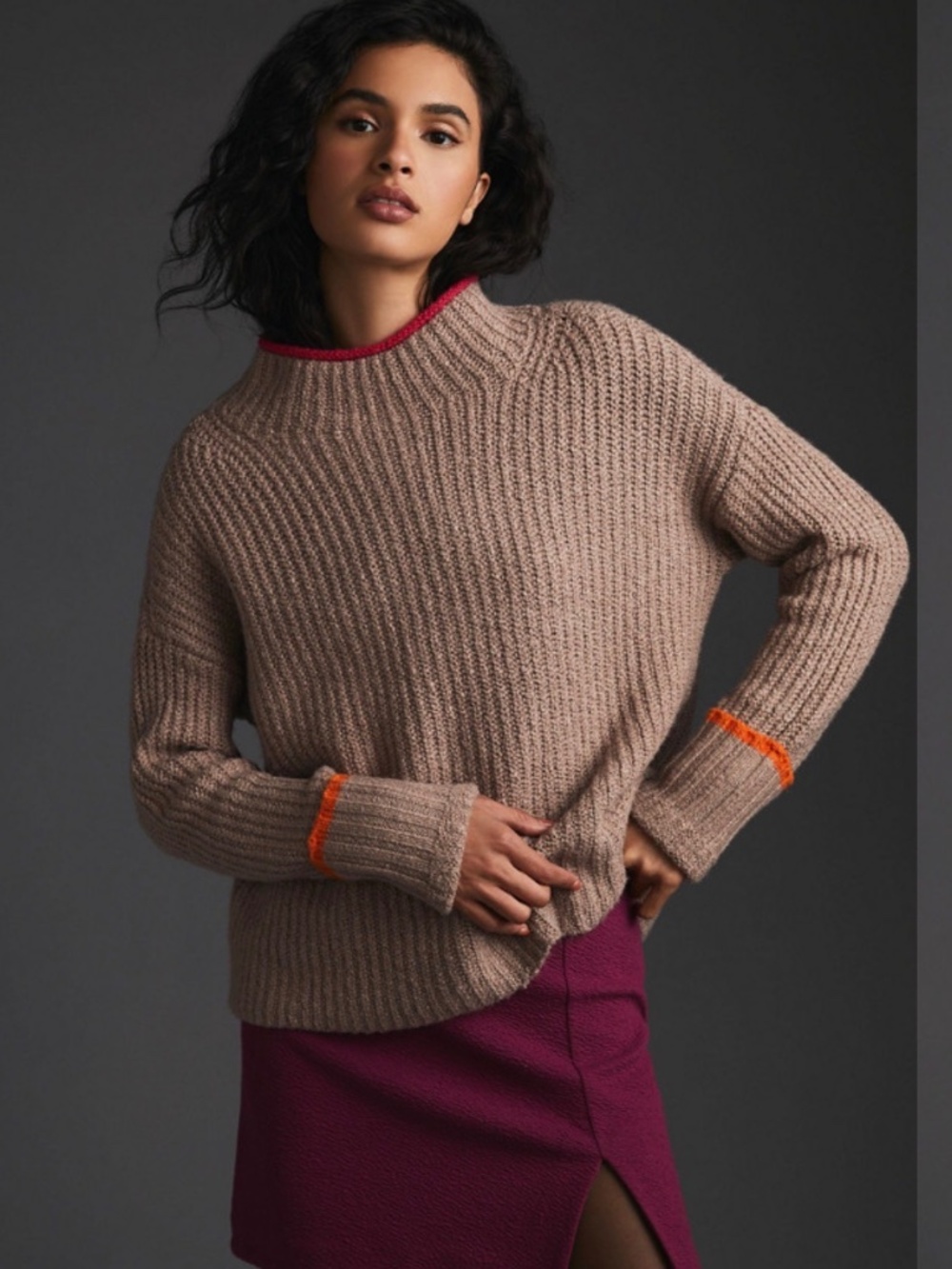 Maeve Mock Neck Sweater